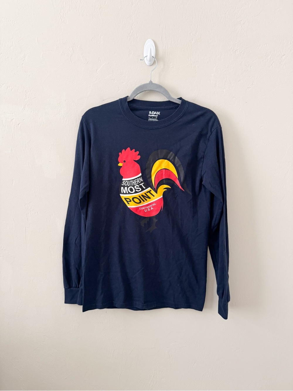 Gildan Key West Southern Most Point Long-Sleeve Graphic Tee - Navy